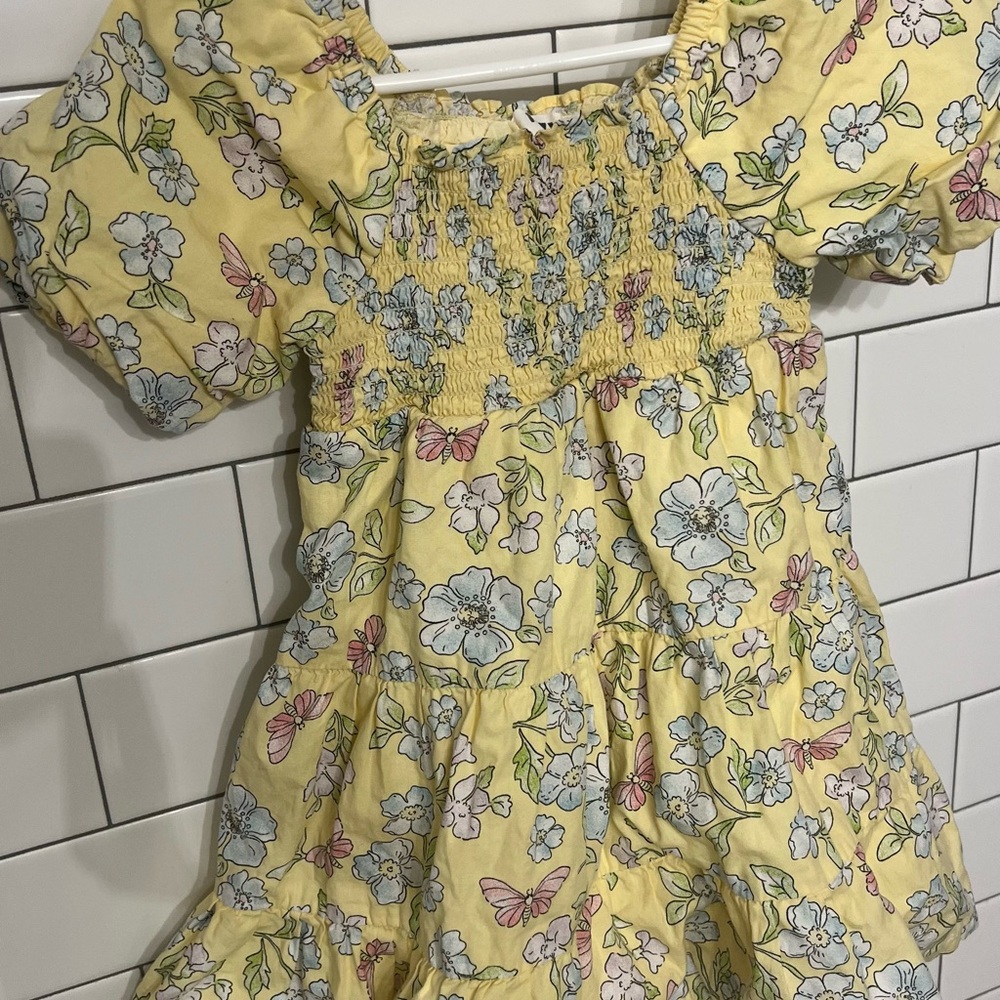 Girls Printed Smocked A-line Dress